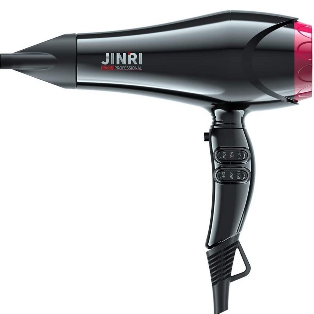 Professional Negative Ionic Hair blow Dryer with 2 Speed and 3 Heat (Black)